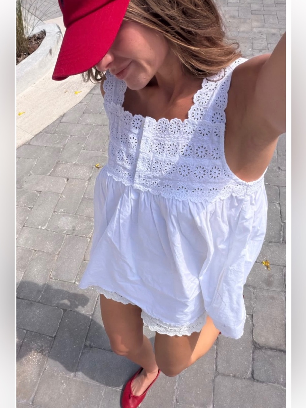 Embroidery mini dress